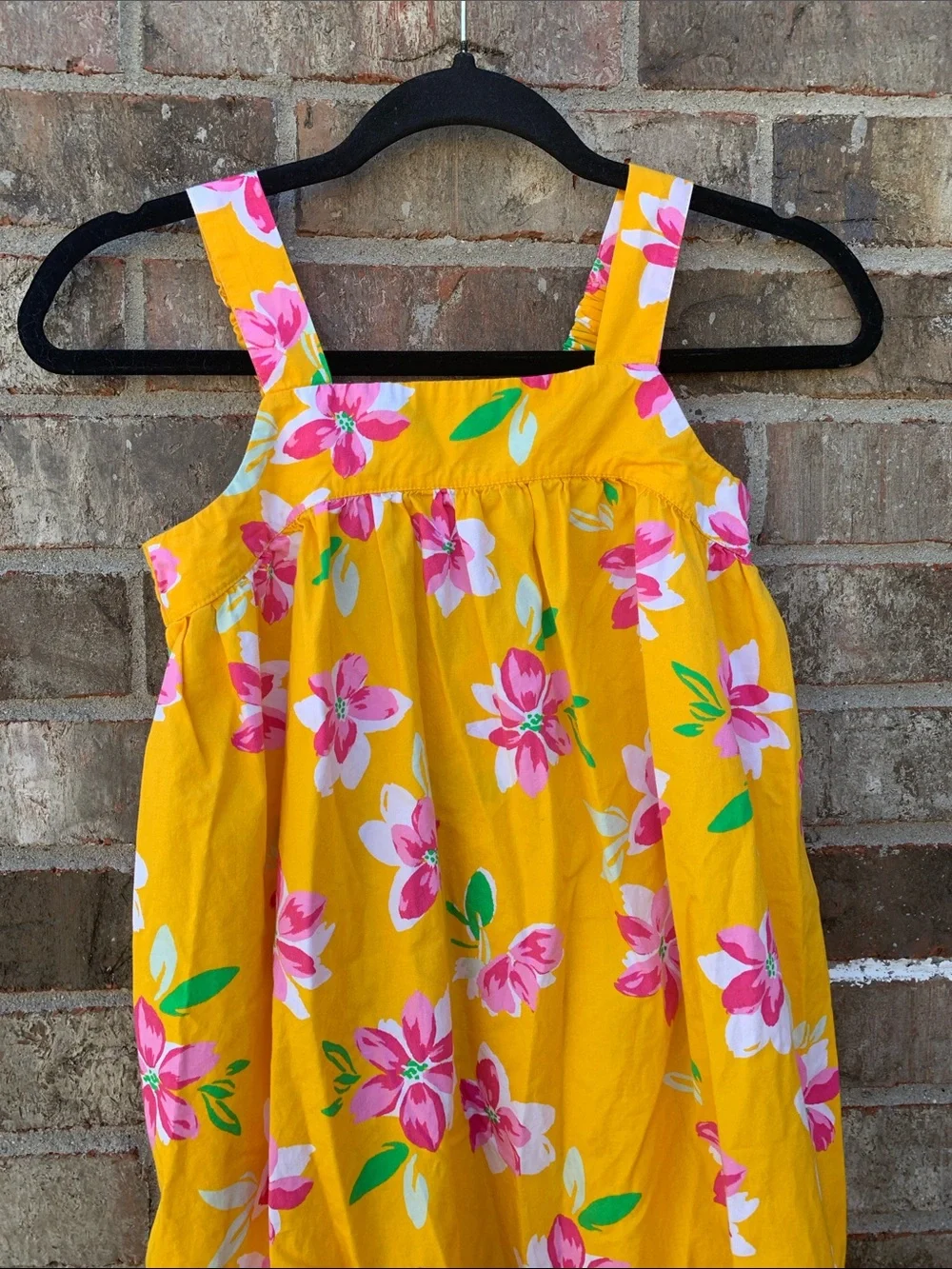 Take 50% OFF- Old Navy Yellow Floral Sundress with Pink & White Blossoms, Size-L